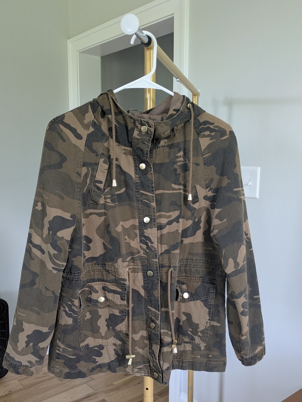 Camo Hooded Utility Jacket - Women